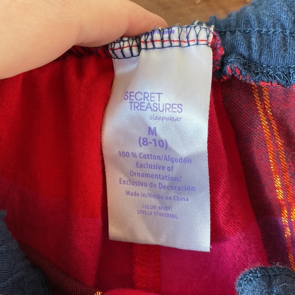 Plaid PJ bottoms w pockets - Picture 3 of 3